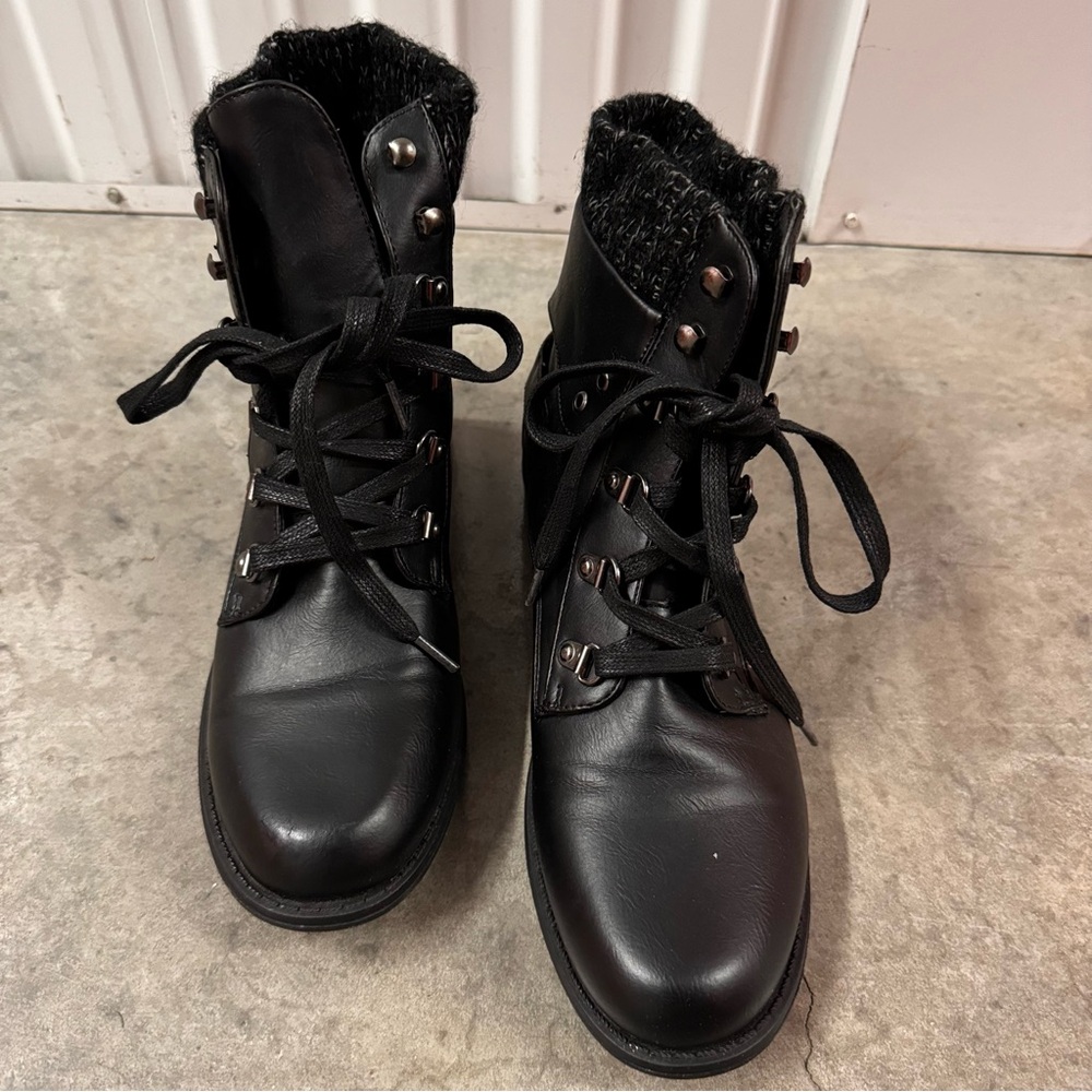 Black Combat Boots 🥾